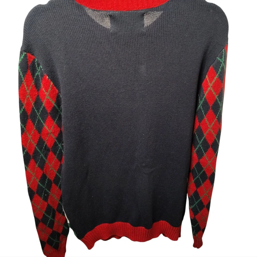 Ugly Christmas Sweater Golfing Santa Men's Pullover Size M Holiday Festive EUC